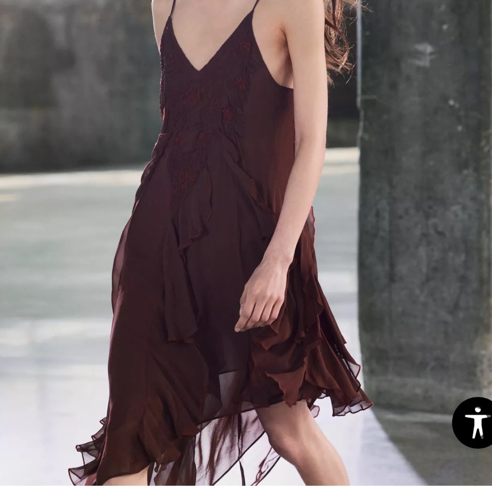 NWT ZW Collection | Embroider Asymmetrical Dress | M - Picture 3 of 12